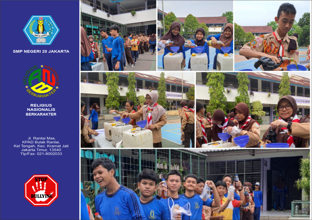 SMPN 20 Jakarta Gelar Sedekah Minyak Jelantah dalam Program Sekolah Tersenyum